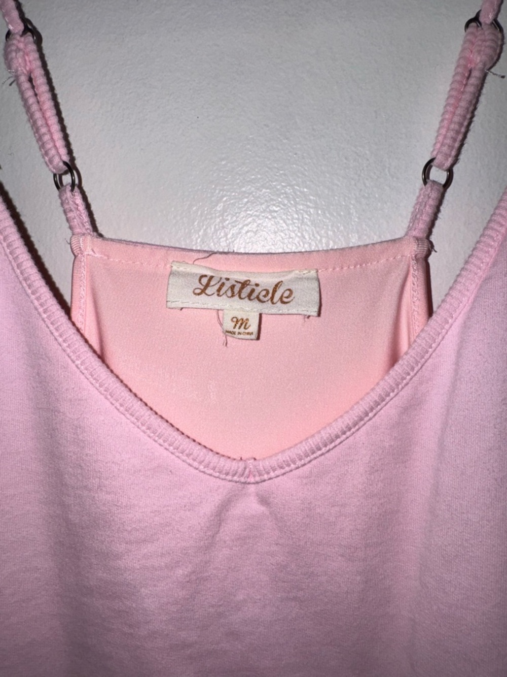 Listicle Pink Romper Dress Built-In Shorts Mini Cami Pockets Medium - Picture 6 of 6